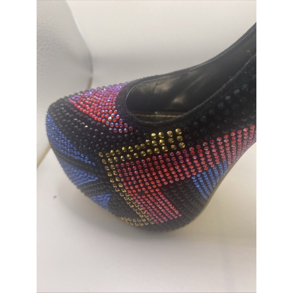 Mascote Beaded Platform Barbie Core Stripper Pole Dancer High Heels Shoes Size 8 - Picture 10 of 14